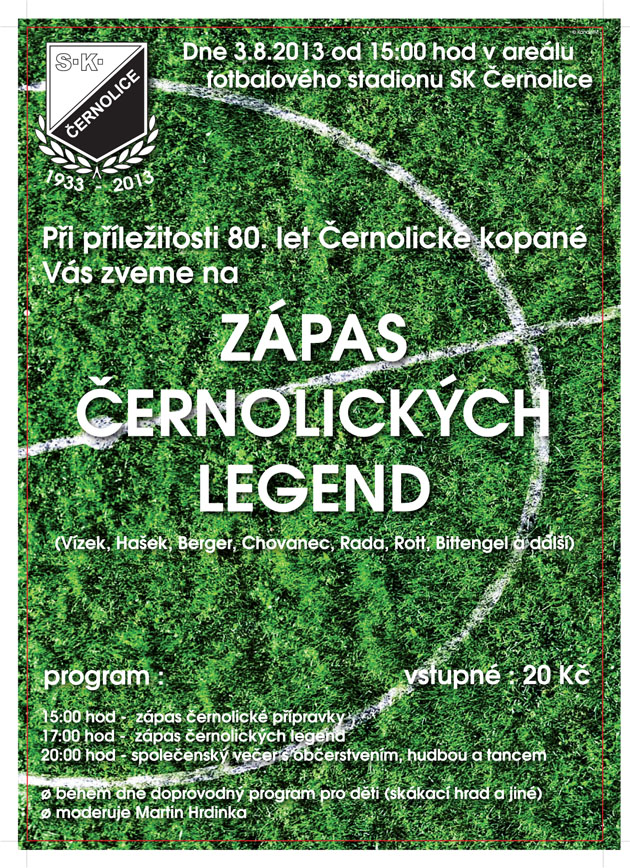 Plakát Černolice 80 let